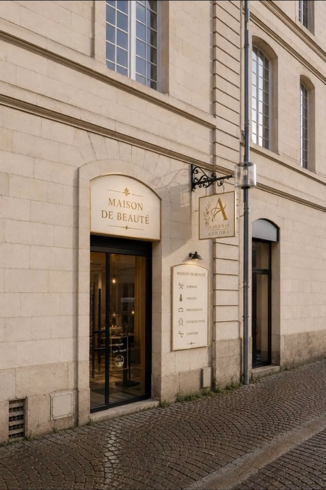 La façade, rue de la Monnaie